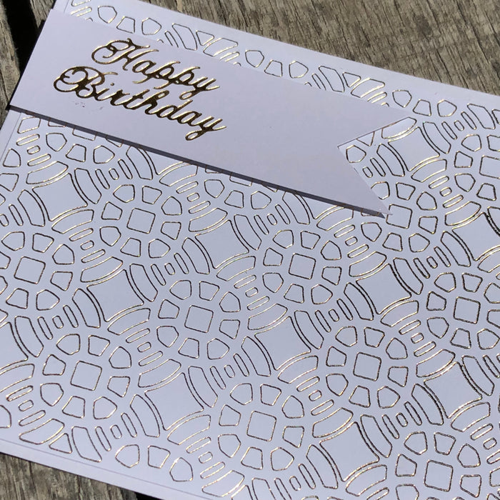 Foiled card with the die of the month