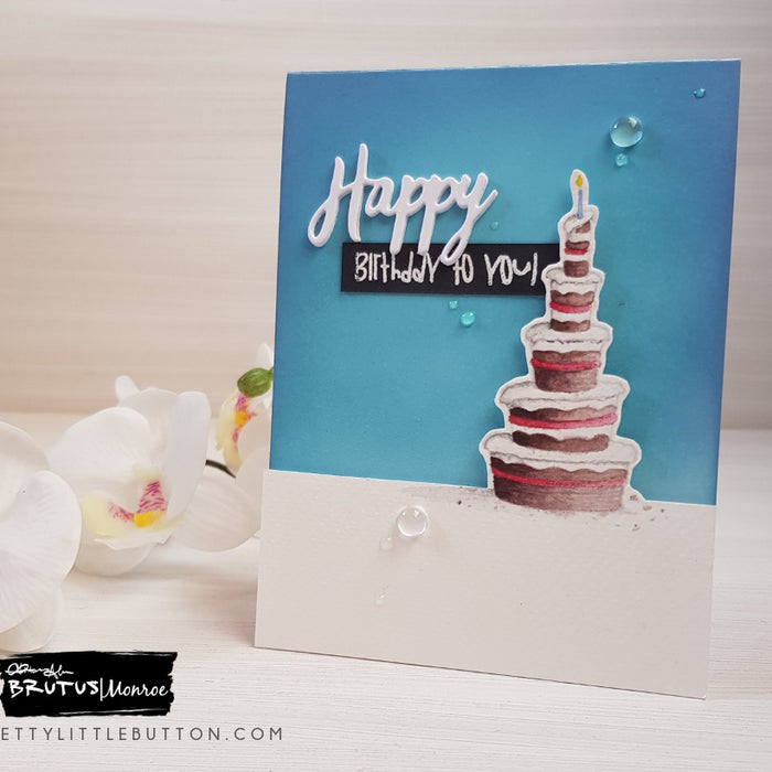 Happy Birthday - Watercoloured Topsy Cakes