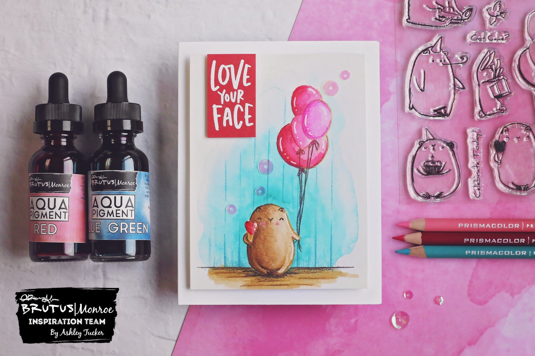 No-Line Watercoloring with Aqua Pigments | Cards with Ashley