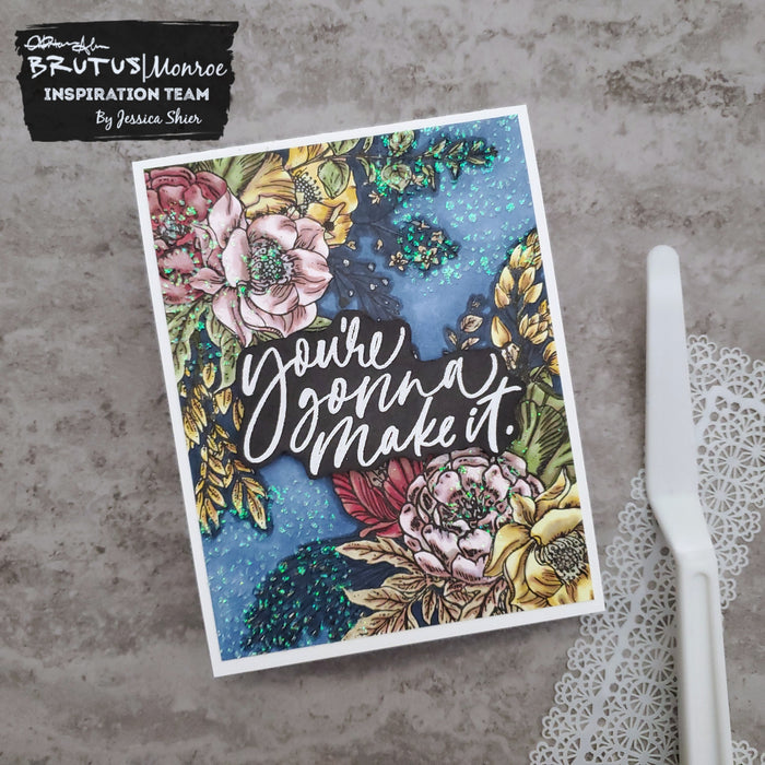 Glitter Glaze Over Your Coloring | January Stencil of the Month
