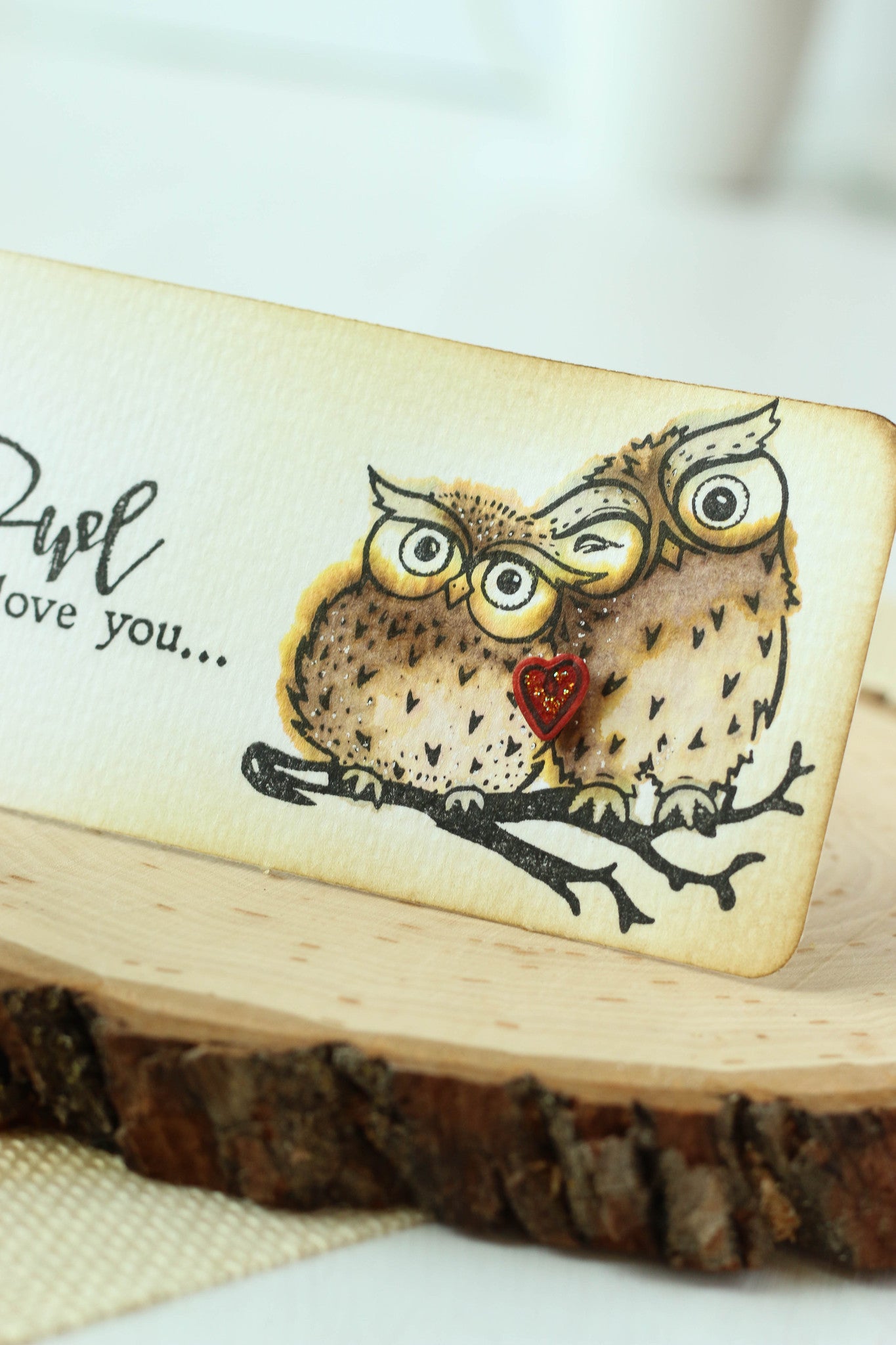 "Owl Always Love You" Watercolored Tag