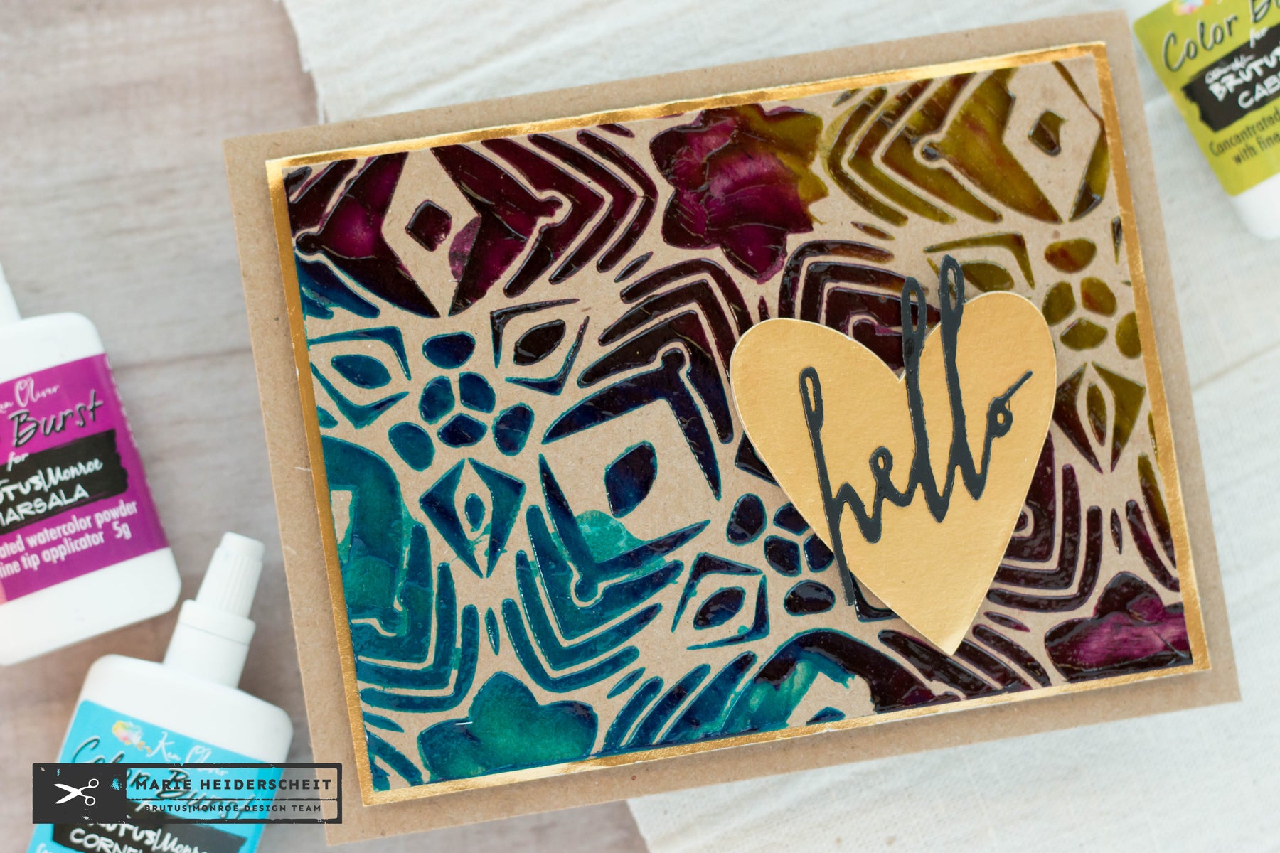 Stenciling with Color Bursts