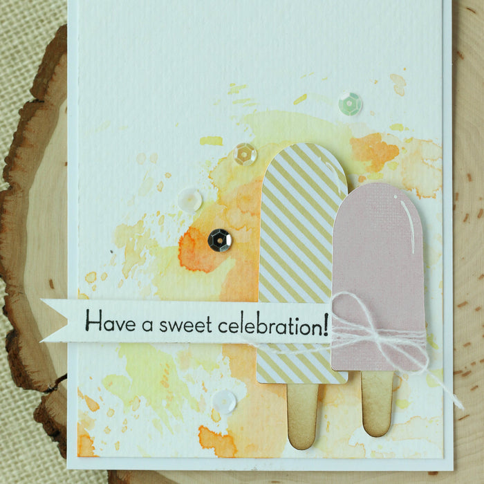 Ink Smooshed Popsicles- Using Digital Cuts on Your Cards