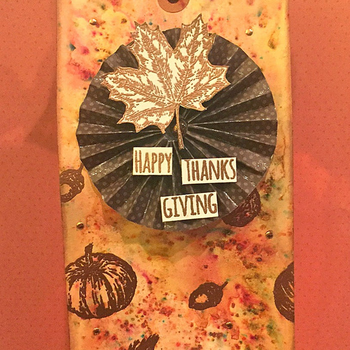 Happy Thanksgiving Wine Tag Using Colorburst
