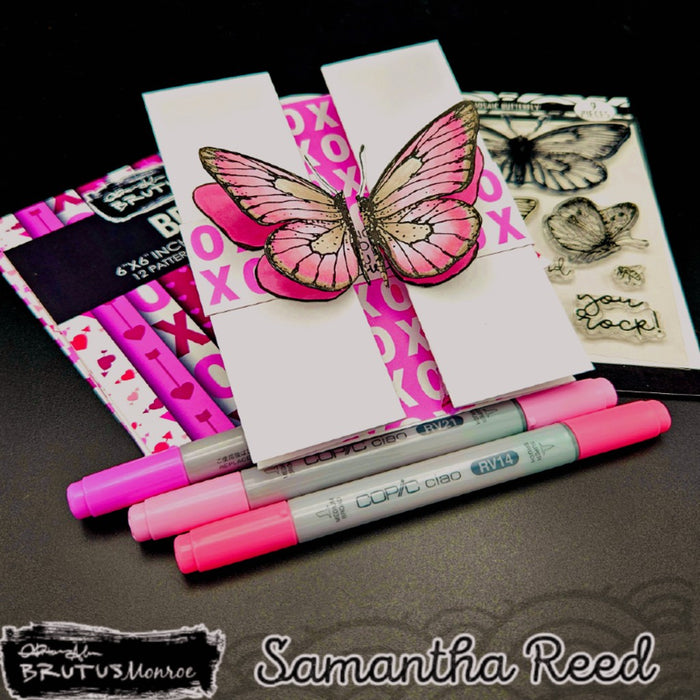 Mosaic Butterfly Gatefold Card by Samantha