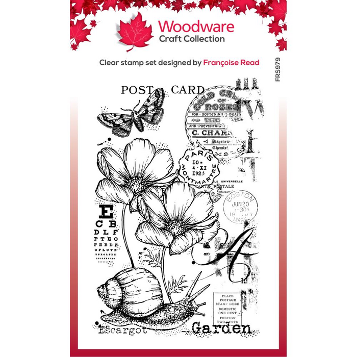 Woodware Clear Stamps 4"X6" | Garden Snail