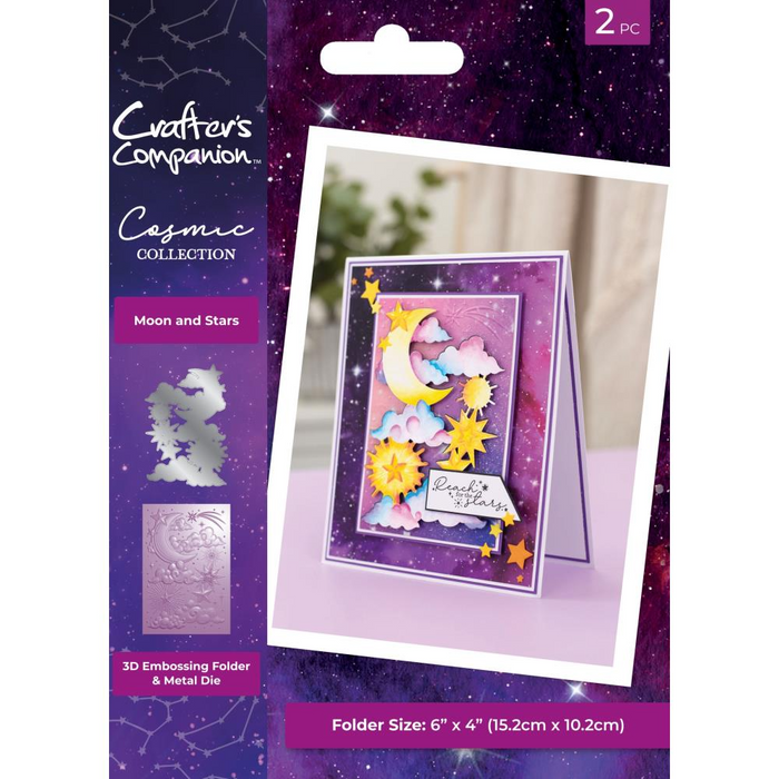 Crafter's Companion Cosmic 3D Embossing Folder And Metal Die