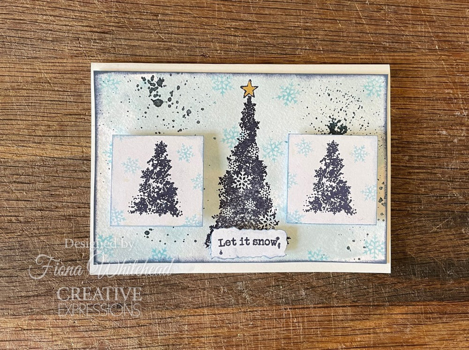 Woodware Clear Stamp 4"X6" | Snowflake Trees