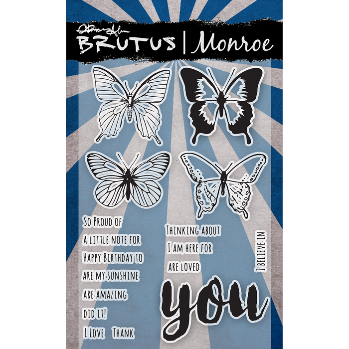 Butterfly Sentiments - 4x6 Stamp