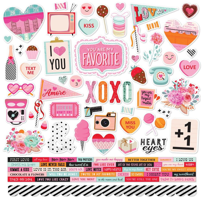 Simple Stories | Heart Eyes Cardstock Stickers 12"X12"
