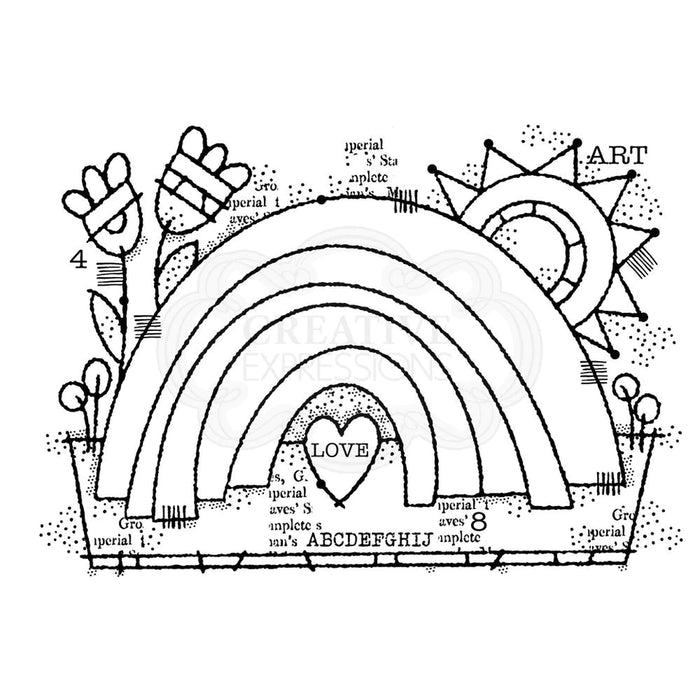 Woodware Clear Stamps, Garden Rainbow