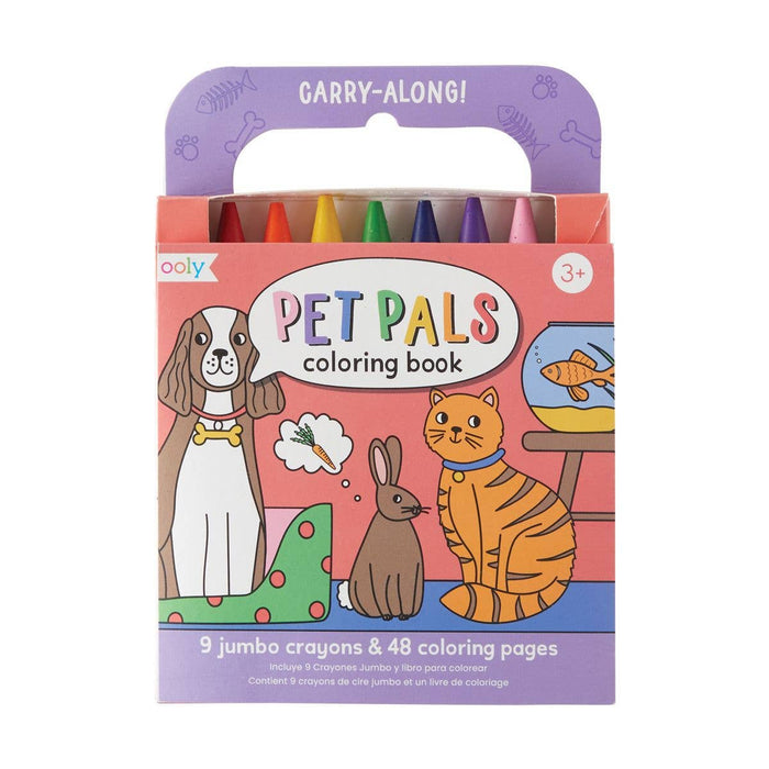 OOLY - Carry Along Crayon & Coloring Book Kit-Pet Pals (Set of 10)
