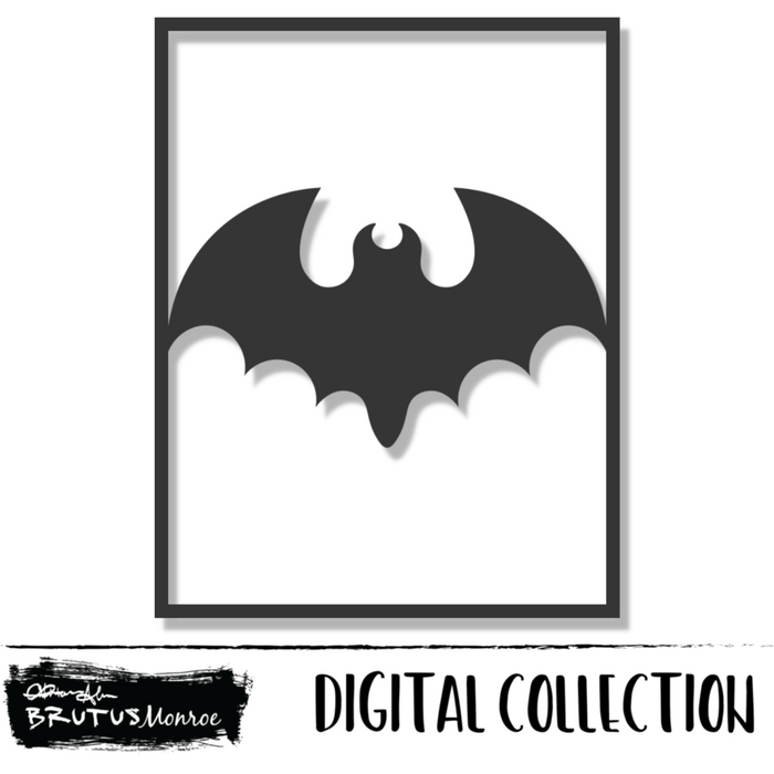 Card Panel | Bat | Digital Cut File