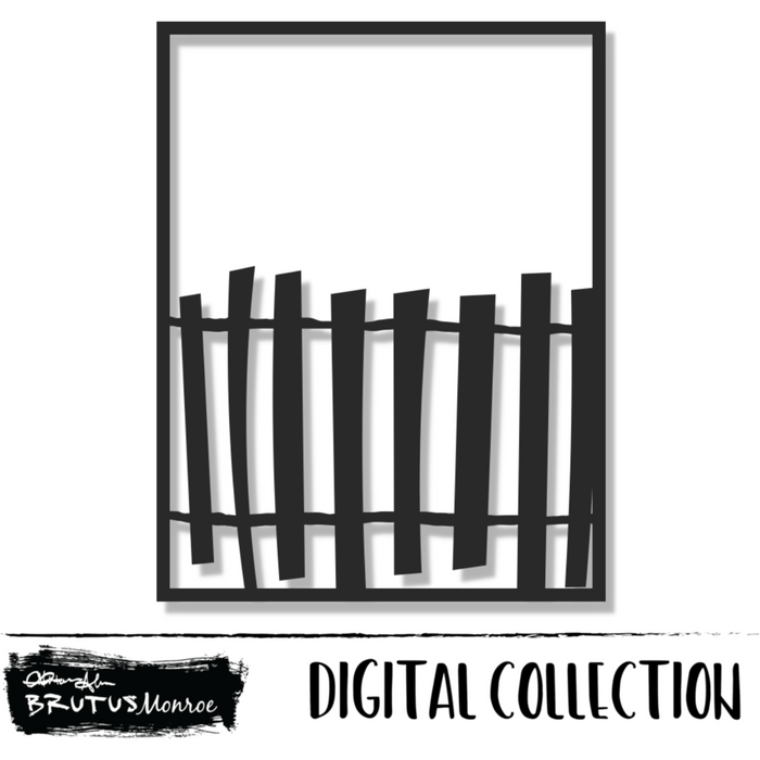 Card Panel | Creepy Fence | Digital Cut File