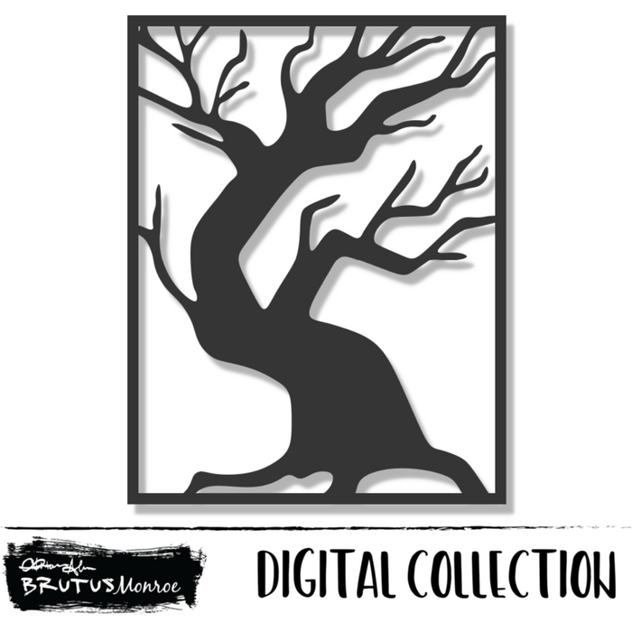 Card Panel | Creepy Tree | Digital Cut File