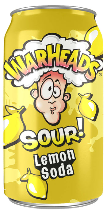 Warheads Sour! Soda - Lemon, 12oz Can