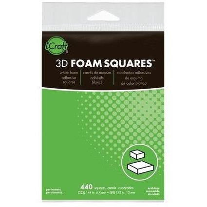 3D White Foam Squares • Combo Pack