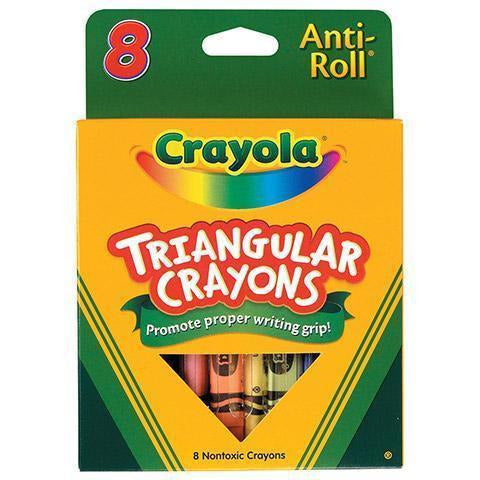 Crayola Crayons: Triangular Anti-Roll Shape - 8 Count