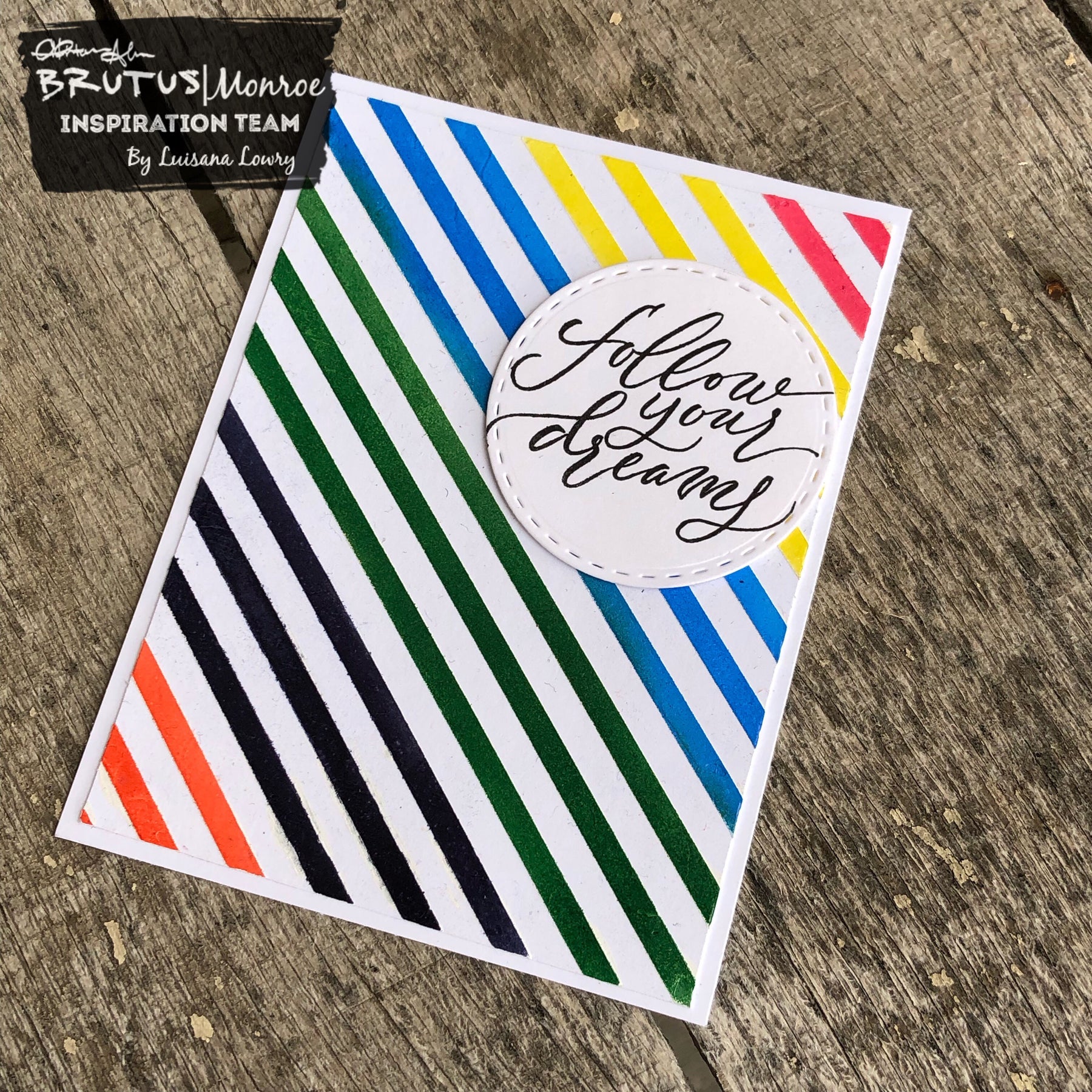 Rainbow themed card
