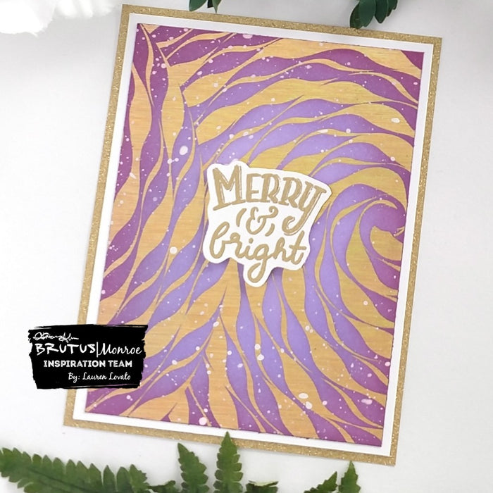 Foiled and Ink Blended Merry & Bright Card
