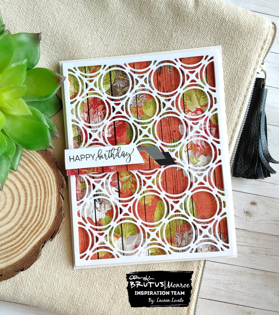 Background Die With Patterned Paper