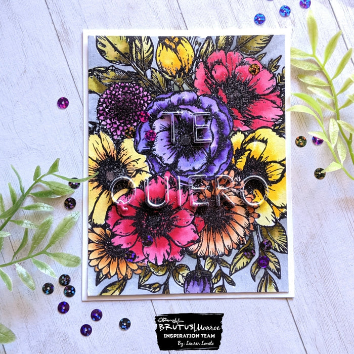 Floral Watercolor Eclipse Card