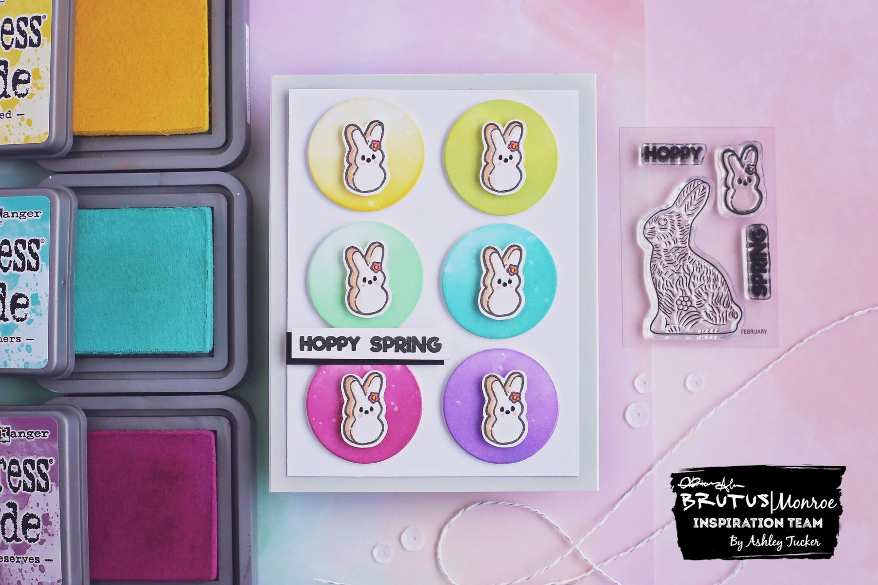 Hoppy Spring February Stamp Club | Cards with Ashley