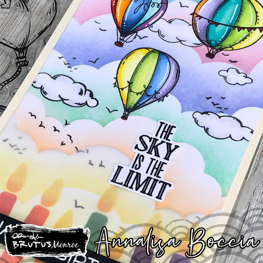 The Sky is the Limit Rainbow birthday card