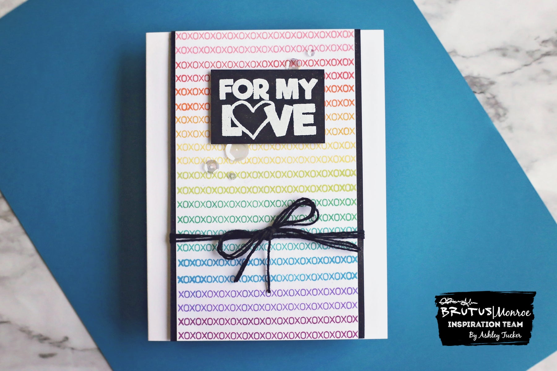 Rainbow Repetitive Stamping | Cards with Ashley