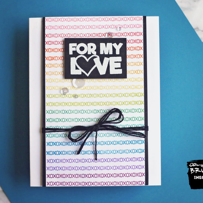 Rainbow Repetitive Stamping | Cards with Ashley