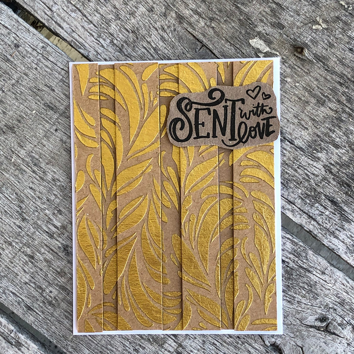 Dimensional card using stencil of the month.