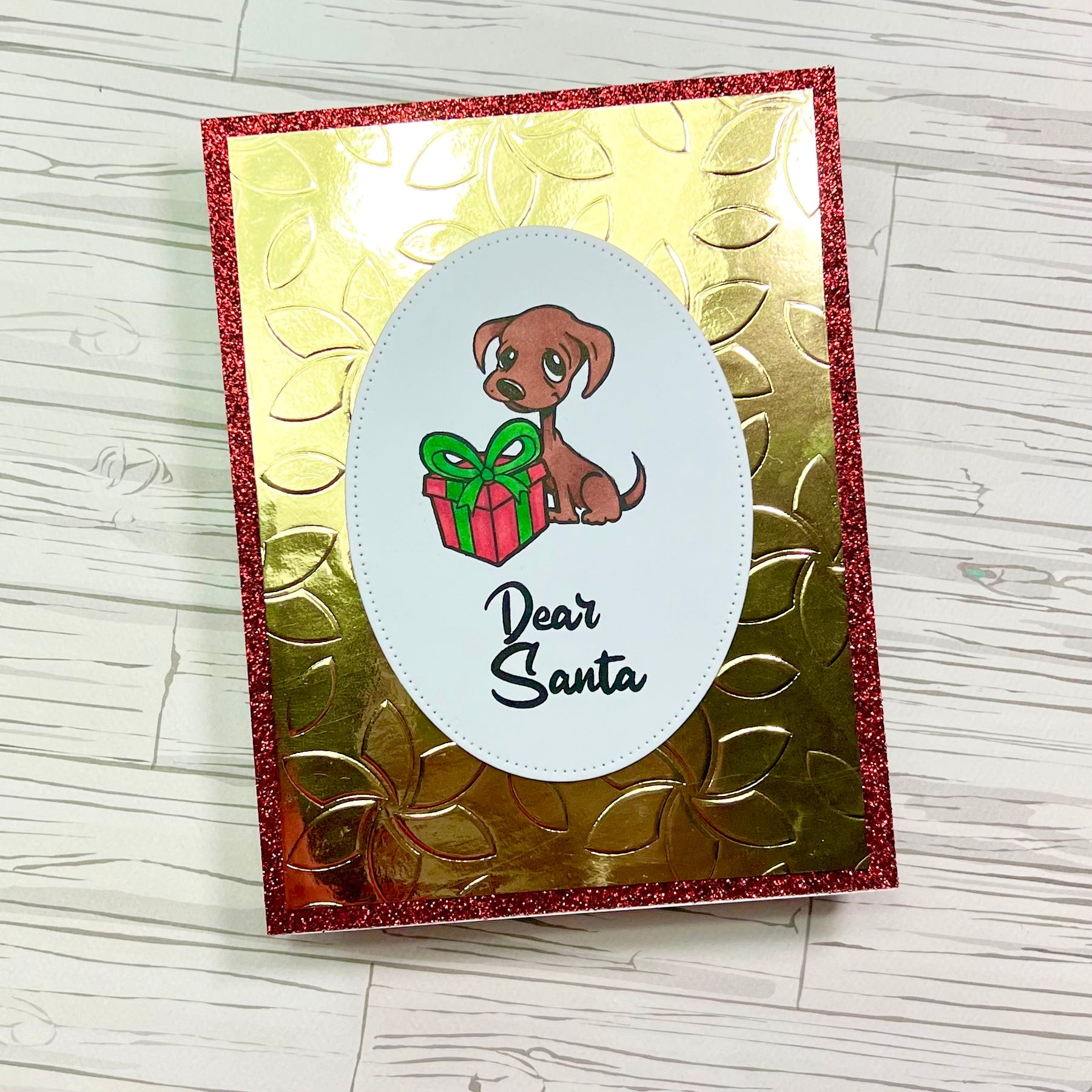 Masking and Dry Embossing - Last Minute Christmas Card!