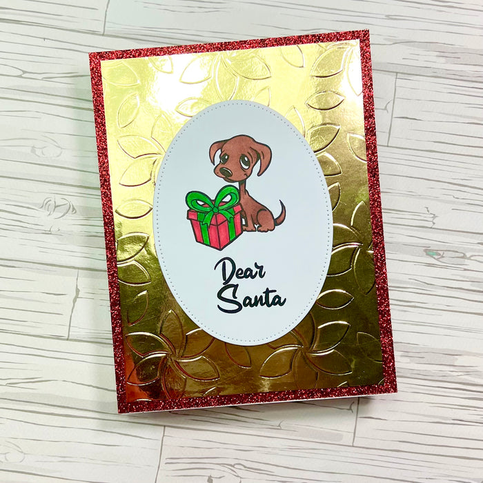 Masking and Dry Embossing - Last Minute Christmas Card!