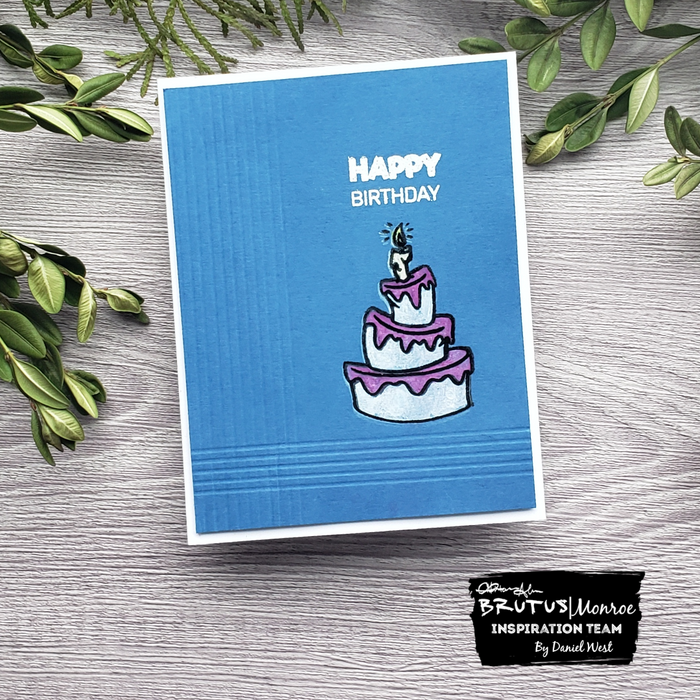 Using Colored Pencils on Dark Card Stock with the April Stamp of the Month