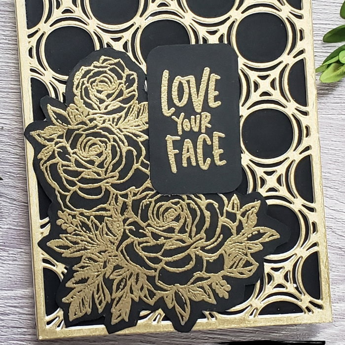 Gilded and Black Anniversary Card