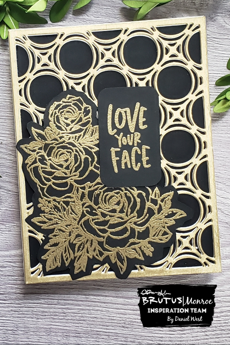 Gilded and Black Anniversary Card