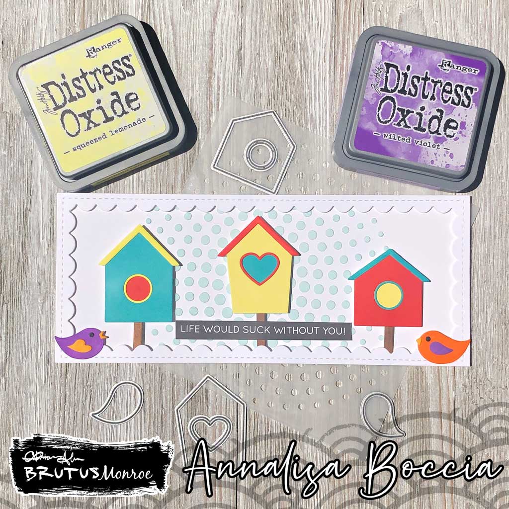 Slimline card with rainbow colors