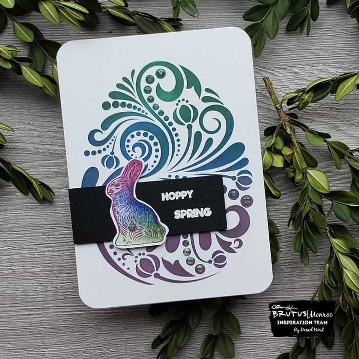 Brutus Monroe February 2019 Stencil and Stamp Club Card