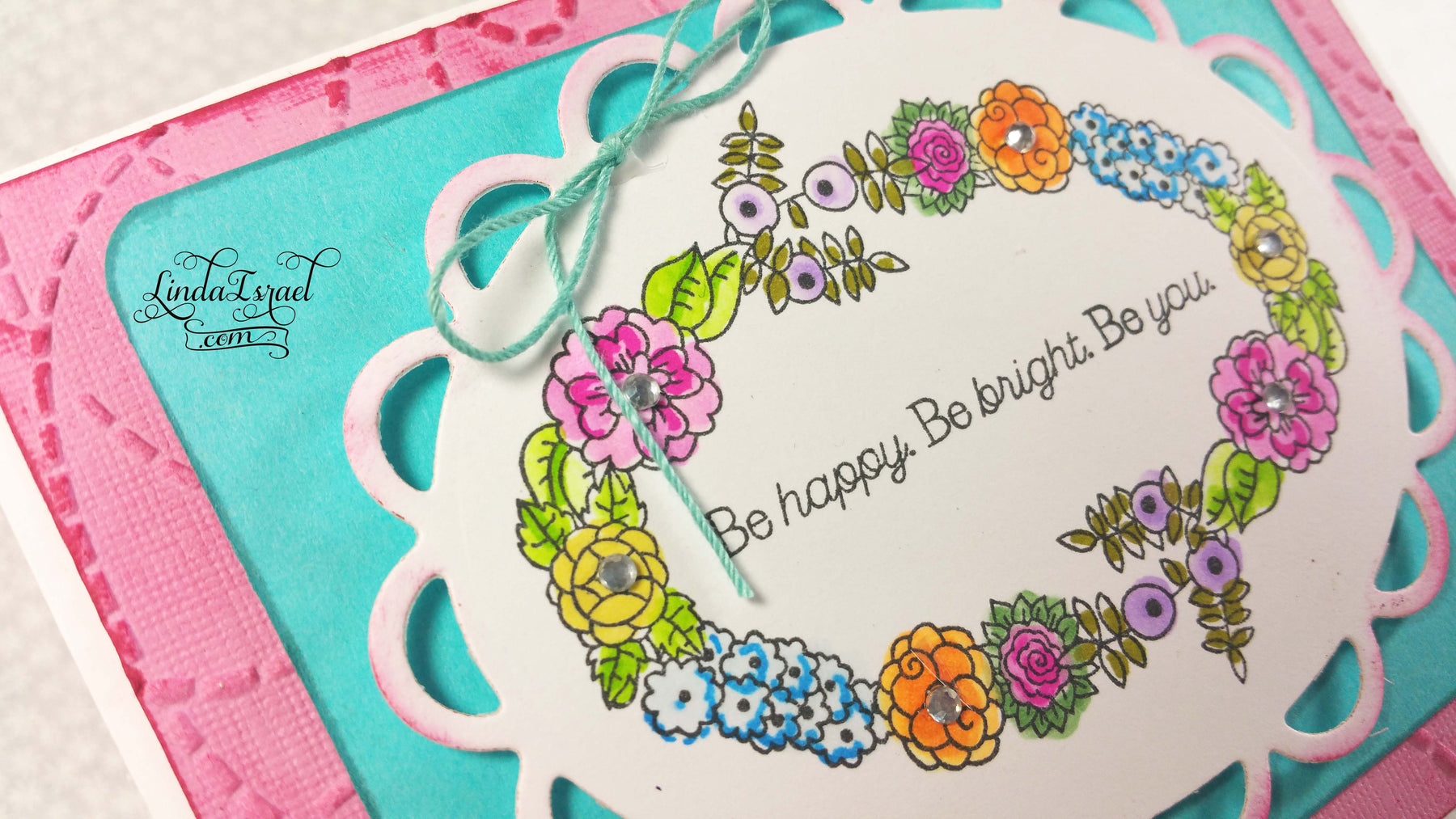 Be happy Be bright Be you a greeting card