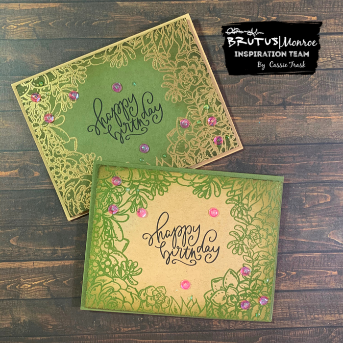 Succulent Border Stamp 2 Ways!