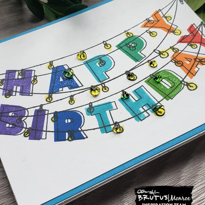 Happy Birthday Banner Card with Lights