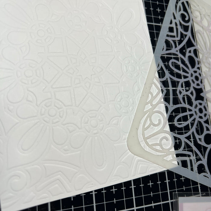Dry embossing with stencils!