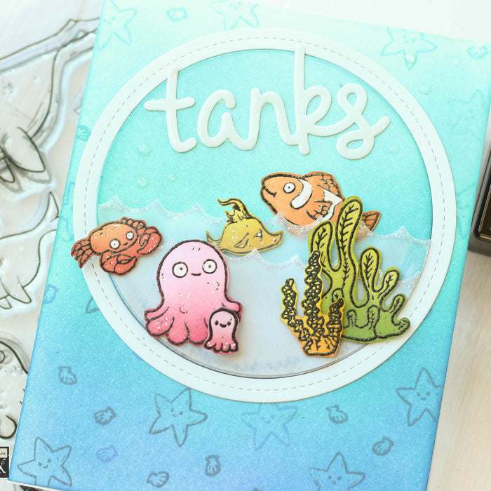 Tanks! Fun Thank You Card Featuring the Fish Bowl Stamp Set