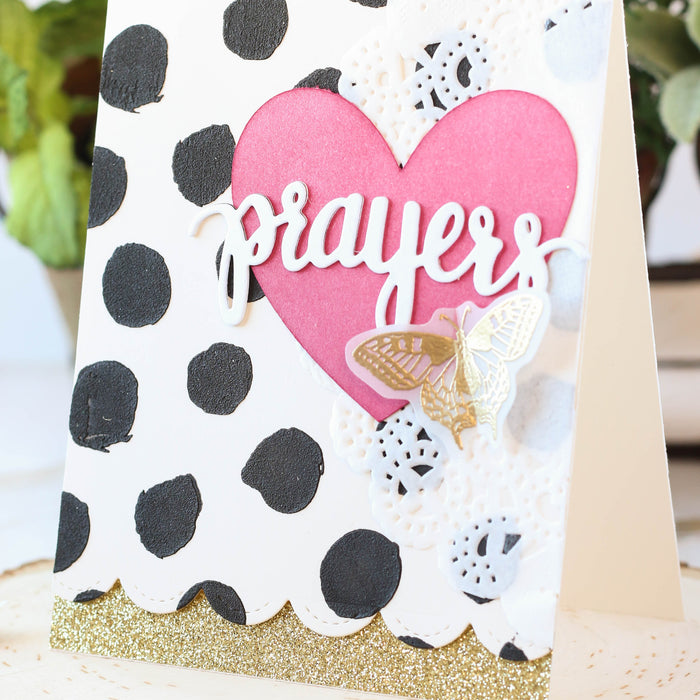 Prayers- Creating a Fun Background with Stencils and Embossing Paste