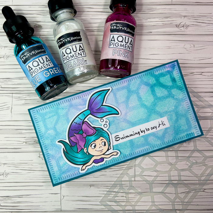 Watercolor Background using Stencils