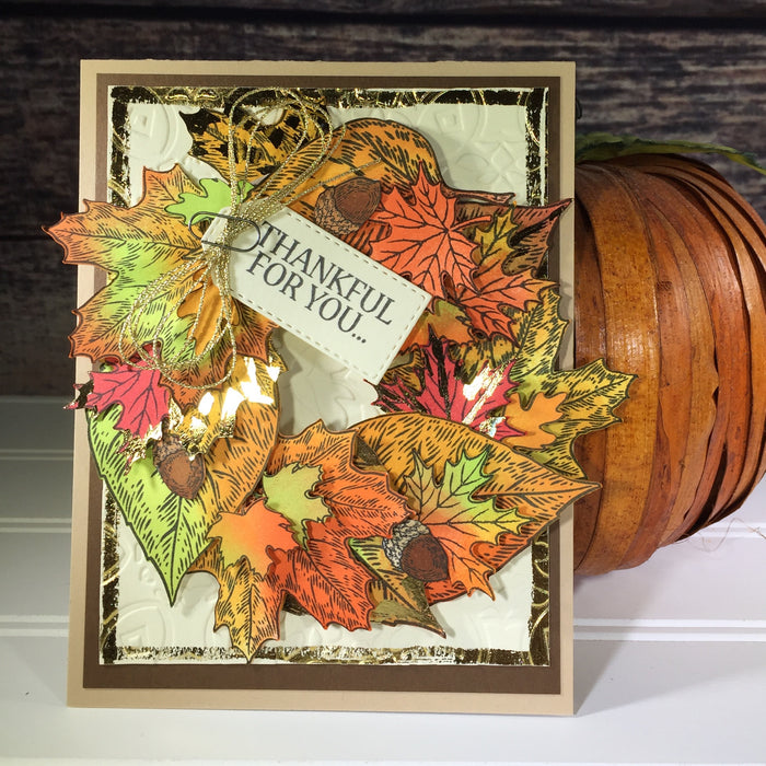 Fall Foil Wreath Card