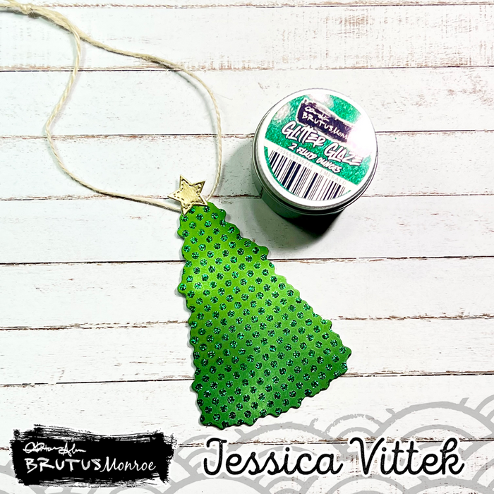 Glitter Glazed and Shaped Folded Tag!