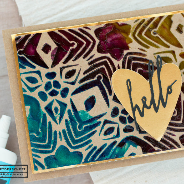 Stenciling with Color Bursts