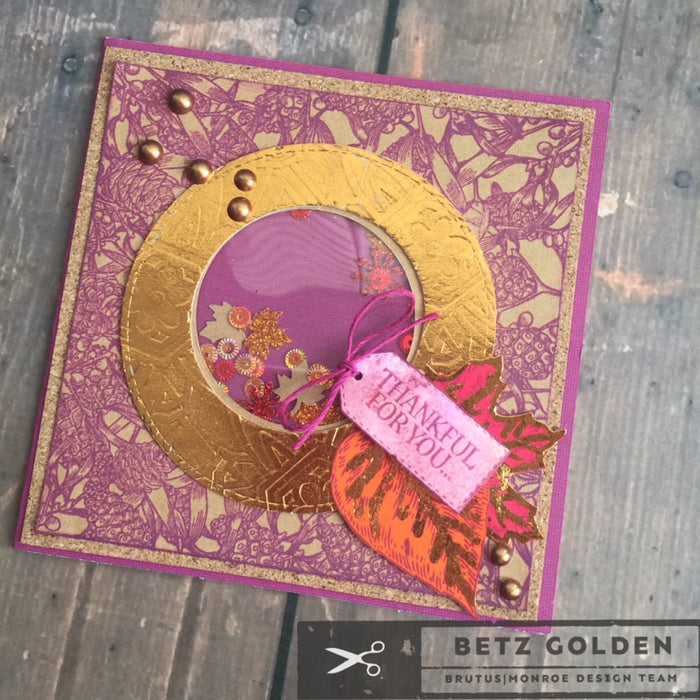 Thankful For You Shaker Card Featuring Deco Foil