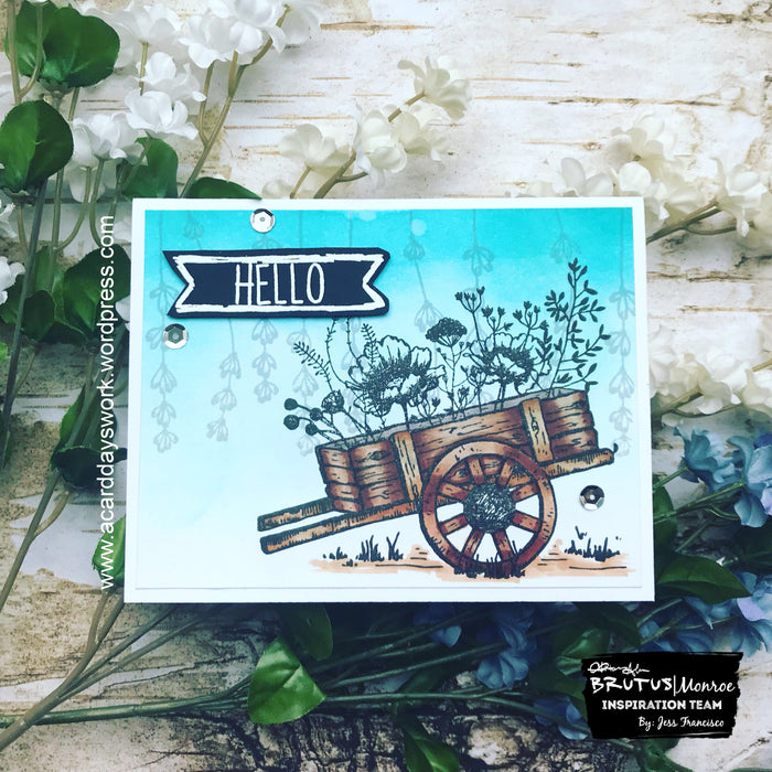 Dragonfly Garden Ombre Card with Jess